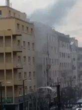Pożar 20.01.2016r. ok godz. 8.50 w Gdyni