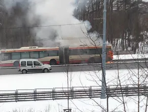 Pożar autobusu na ul. Havla