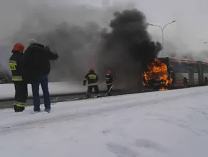 Pożar autobusu na Al.Havla