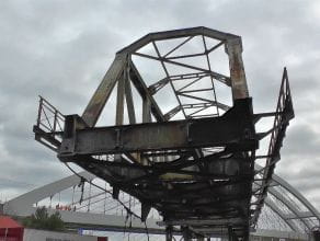 Rozbiórka 100-letniego mostu kolejowego na Martwej Wiśle