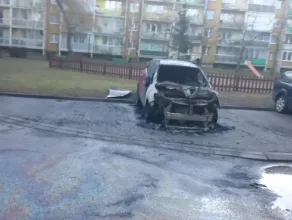 Spalony samochód w Gdańsku