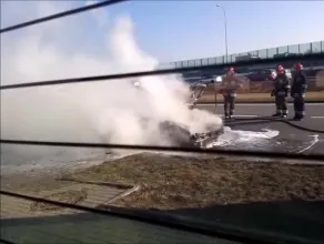Pożar samochodu Gdańsk Karczemki
