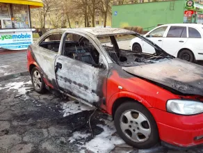 Spalony samochód na Przymorzu