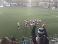 Radość piłkarzy i kibiców Bałtyku po wygranej w III-ligowych derbach