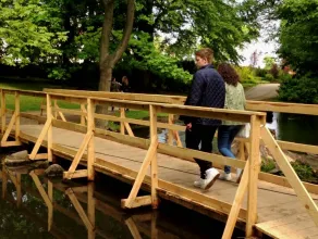 Zastępcze mostki w Parku Oliwskim