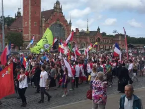 Uczestnicy Światowych Dni Młodzieży na ulicach Gdańska