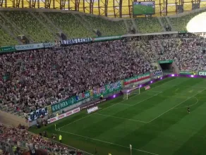 Doping "Lechia gol" podczas meczu z Wisłą Kraków