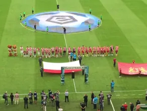 Hymn państwowy przed meczem Lechia Gdańsk - Korona Kielce 