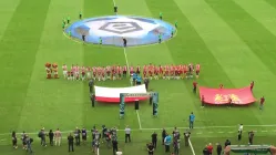Hymn państwowy przed meczem Lechia Gdańsk - Korona Kielce 
