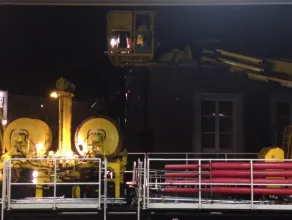 Pociąg naprawczy pracuje w Gdyni 