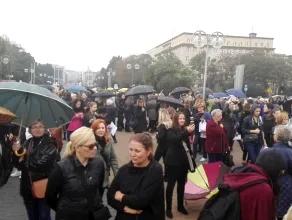 Kilkaset osób na manifestacji w Gdyni