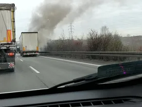 Pożar tira na obwodnicy w kierunku Gdyni