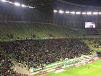 Radość po wyrównującym golu Lechii w meczu z Cracovią