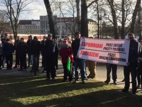Protest pracowników poczty w Gdańsku