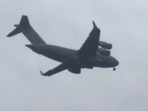 Lądowanie Boeinga C-17 w Gdańsku