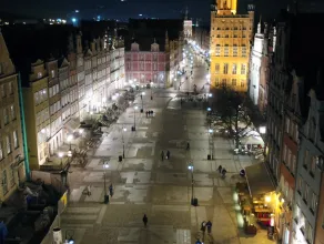 Gdańsk widziany nocą