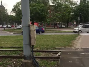 Kolizja auta ze skuterem pod Zieleniakiem