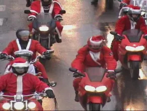 Zapowiedź parady Mikołajów na motocyklach