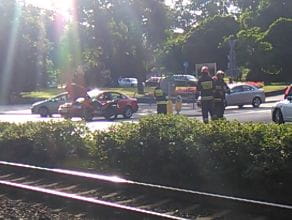 Wypadek na skrzyżowaniu ul. Kartuska i Bema
