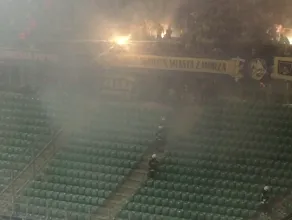 Interwencja strażaków na stadionie 