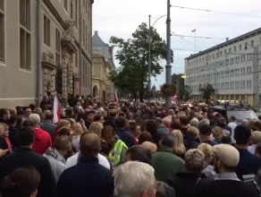 Protest pod sądem w Gdańsku