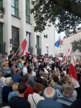 Gdynia.Protest przeciwko ustawie o sądownictwie