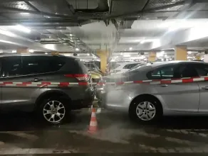 Zalany parking w Matarni 