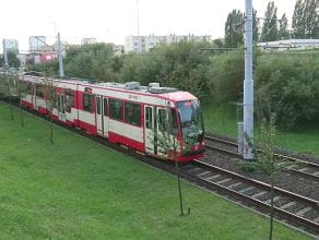 Przejazd tramwaju w Gdańsku