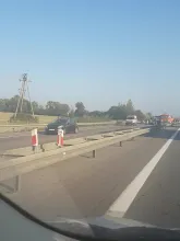 Wypadek przed bramkami na A1