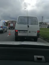 Skutki wypadku na al. Havla w Gdańsku