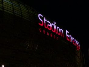 Stadion w Gdańsku w biało-czerwonych barwach 