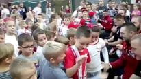Rugbiści spotkali się z dziećmi w Szkole Podstawowej nr 85 w Gdańsku