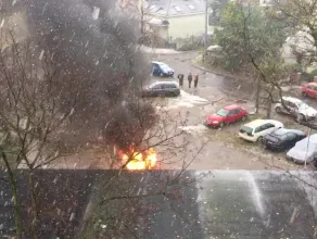 Spłonęło auto na Wejhera