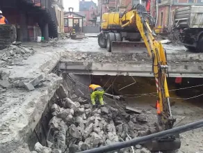 Rozbiórka tunelu dworca PKP w Gdańsku