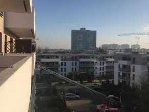 Strażacy ratują ptaszka na balkonie