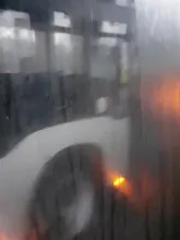 Wypadek Gdynia rozbite szyby autobusu