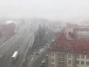 Opady śniegu w Gdańsku