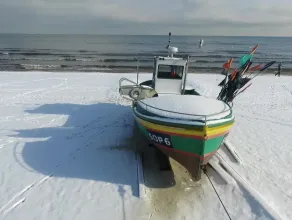 Piękna zima nad morzem w Sopocie