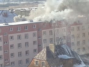 Pożar przy ul. Zimnej 2 w Gdańsku