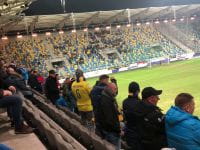 Radość po golu Arki Gdynia na 2:0 w meczu z Termaliką