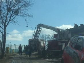 Akcja straży pożarnej na Kartuskiej