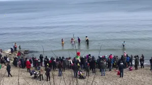 Morsy utopiły Marzannę na plaży w Gdyni