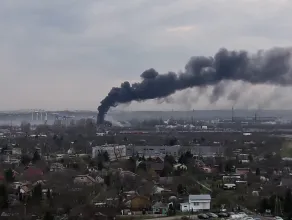 Pożar - dym nad Gdańskiem