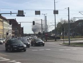Czarny dym w Gdańsku