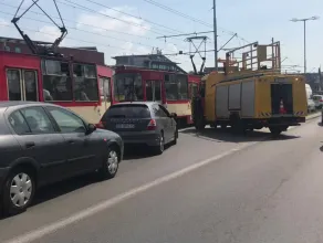 Zerwana trakcja w centrum Gdańska
