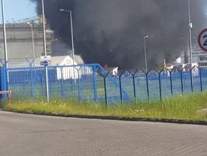 Pożar na terenie rafinerii Lotos Gdańsk