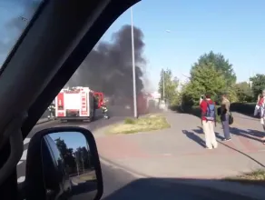 Pożar autobusu na Chełmie