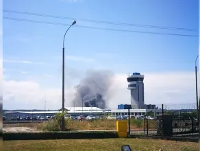 Pożar przy ul. Budowlanych w Gdańsku