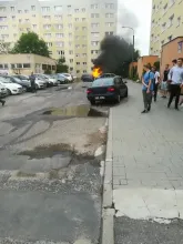 Pożar samochodu na Warneńskiej