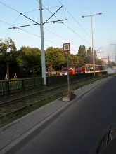 Pożar tramwaju na Pomorskiej